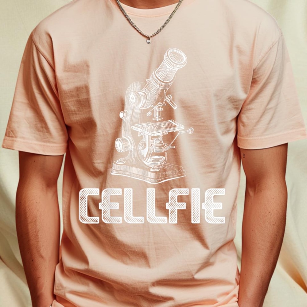 Retro Microbiology Lab Microscope Funny Cellfie Biology T-Shirt 446_T-Shirt_File PNG.jpg