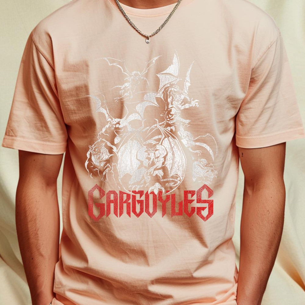 Disney Gargoyles Flying Group Red Logo T-Shirt 205_T-Shirt_File PNG.jpg