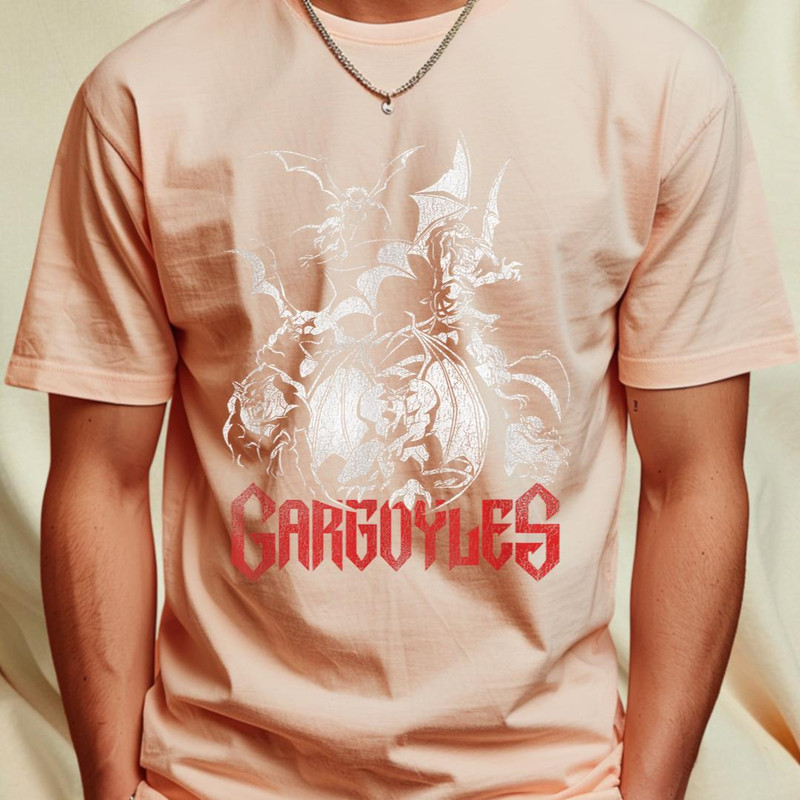 Disney Gargoyles Flying Group Red Logo T-Shirt 205_T-Shirt_File PNG.jpg