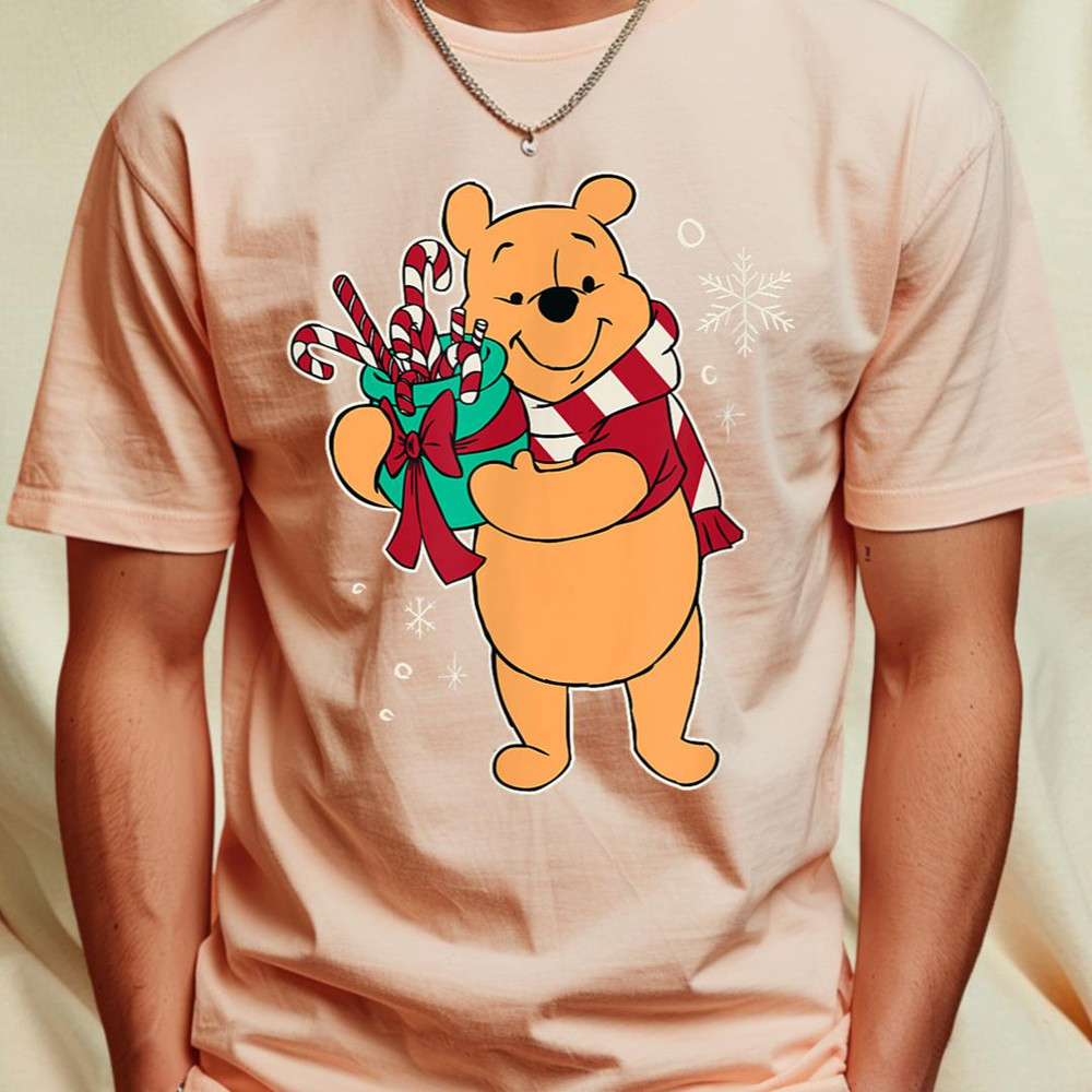 Disney Holiday Pooh Bear loves Candy Canes T-Shirt 255_T-Shirt_File PNG.jpg