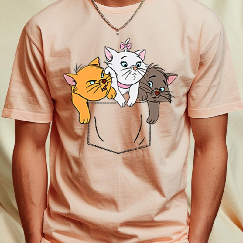 Disney The Aristocats Marie Toulouse Berlioz Faux Pocket T-Shirt 179_T-Shirt_File PNG.jpg