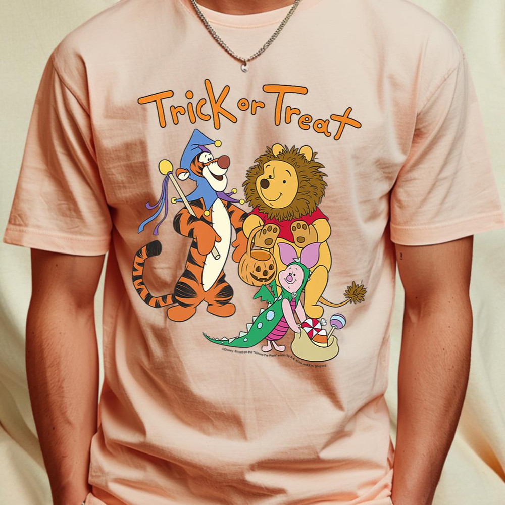 Disney Winnie The Pooh Halloween Group Shot Trick Or Treat Premium T-Shirt 385_T-Shirt_File PNG.jpg