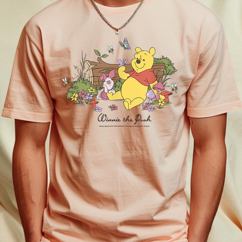 Disney Winnie The Pooh Piglet And Pooh Floral Butterfly T-Shirt 19_T-Shirt_File PNG.jpg