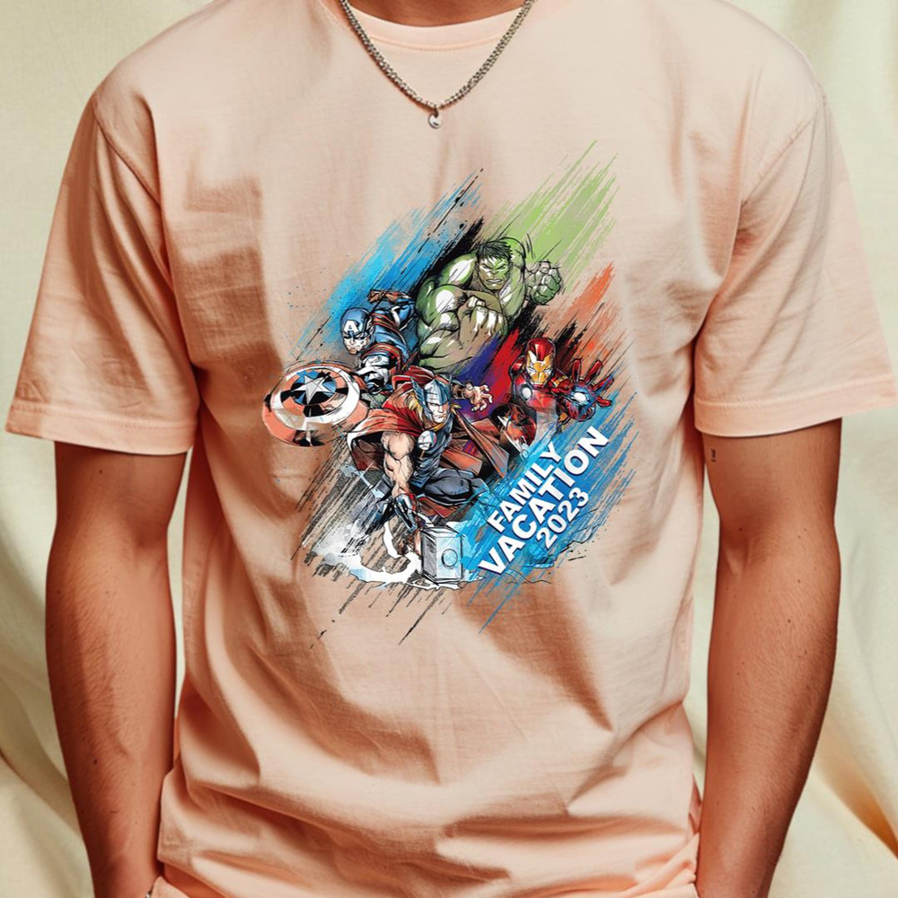 Marvel Avengers Family Vacation 2023 Iron Man Thor Hulk Cap T-Shirt 97_T-Shirt_File PNG.jpg