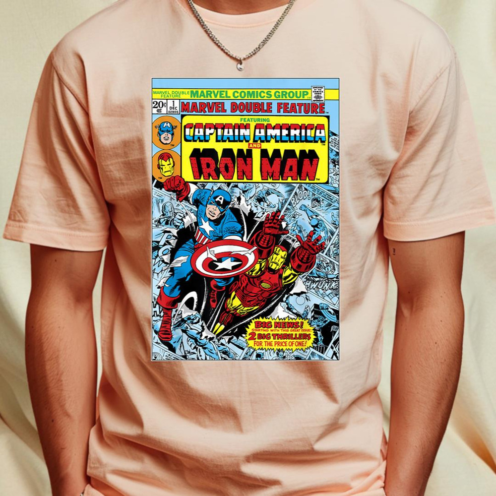 Marvel Double Feature Captain America & Iron Man Comic Cover T-Shirt 145_T-Shirt_File PNG.jpg