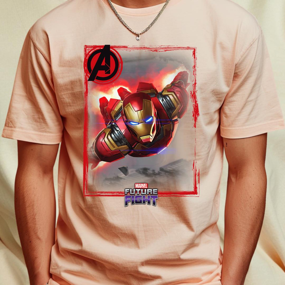 Marvel Future Fight Iron Man Portrait Graphic T-Shirt T-Shirt 90_T-Shirt_File PNG.jpg