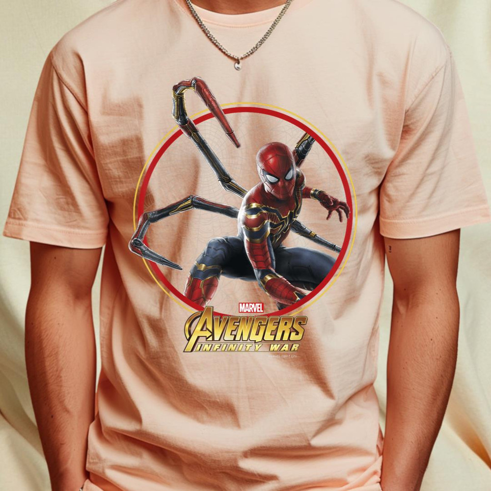 Marvel Infinity War Spider-Man Iron Circle Graphic T-Shirt T-Shirt 42_T-Shirt_File PNG.jpg