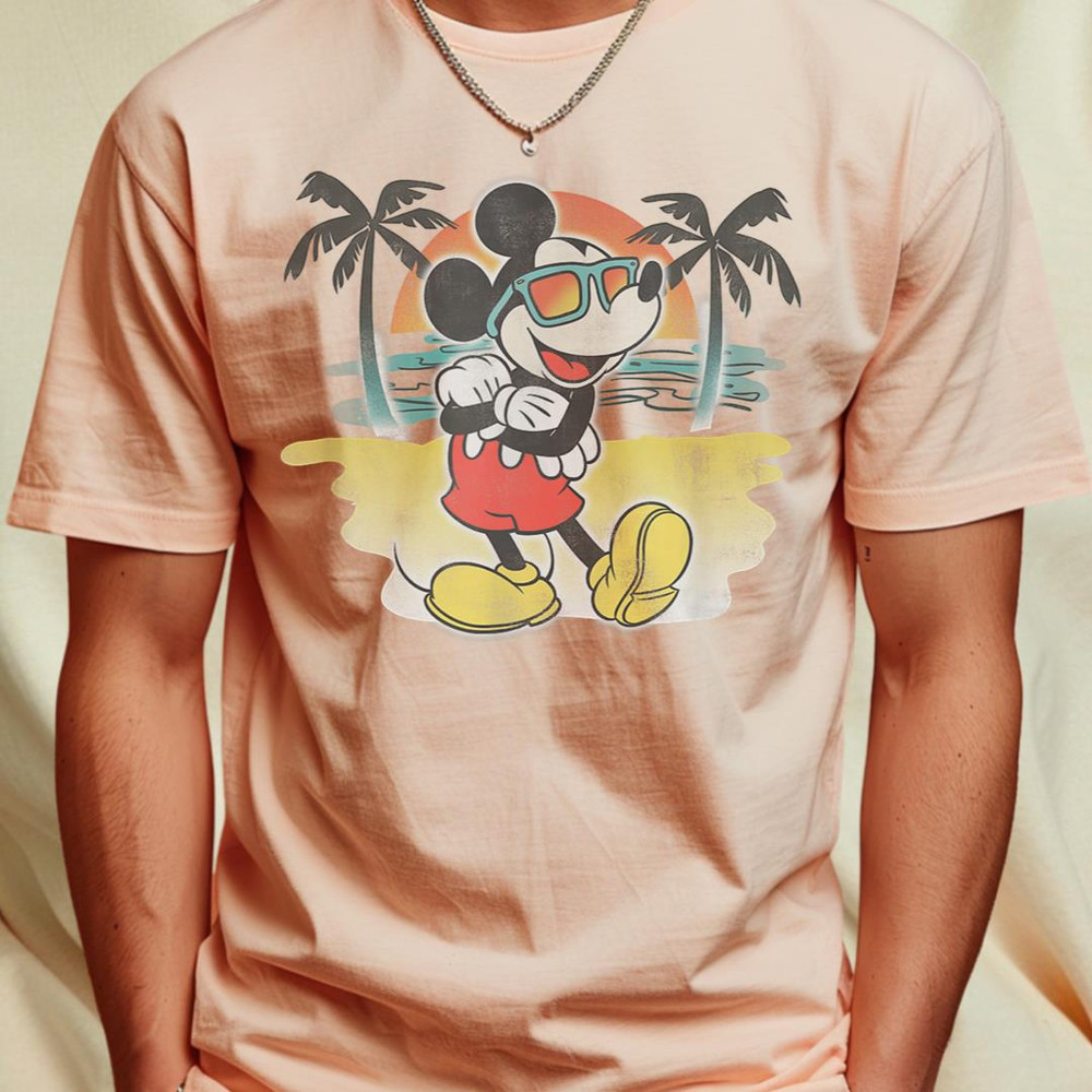 Disney Mickey Classic Mickey Beach Airbrushed T-Shirt 180_T-Shirt_File PNG.jpg