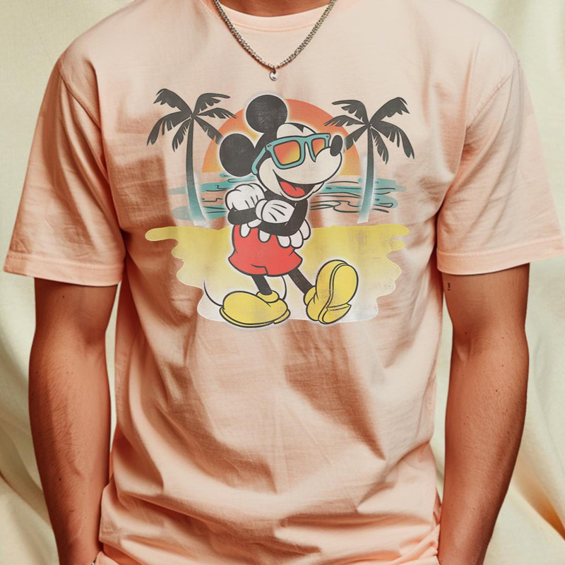 Disney Mickey Classic Mickey Beach Airbrushed T-Shirt 180_T-Shirt_File PNG.jpg