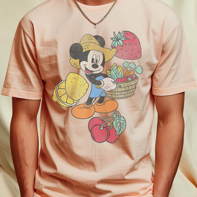 Disney Mickey Farming Fruits & Veggies Smiling T-Shirt 304_T-Shirt_File PNG.jpg