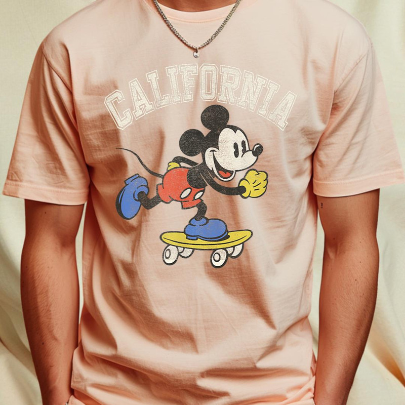 Disney Mickey Mouse On A Skateboard California Arch T-Shirt 242_T-Shirt_File PNG.jpg