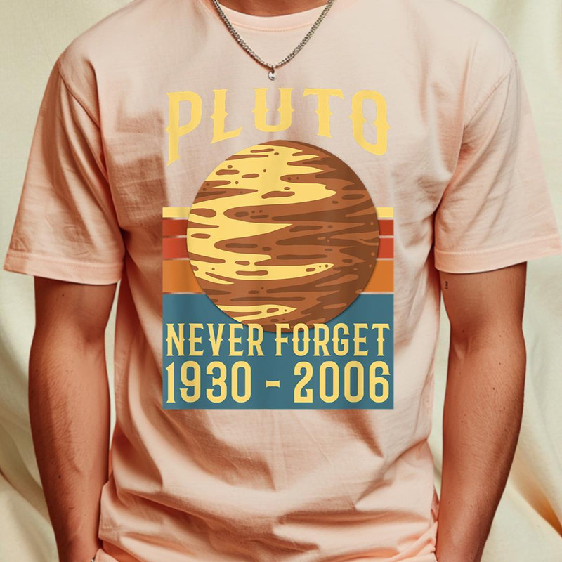 Pluto never forget space themed Retro T-Shirt 393_T-Shirt_File PNG.jpg