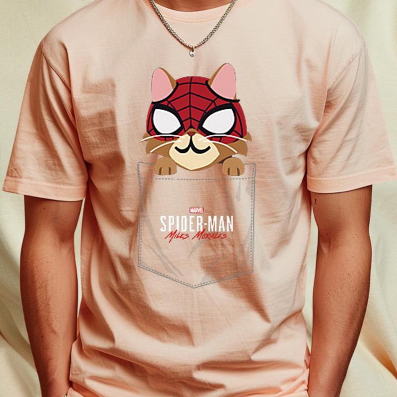 Marvel Spider-Man Miles Morales Spider-Cat Faux Pocket T-Shirt 113_T-Shirt_File PNG.jpg