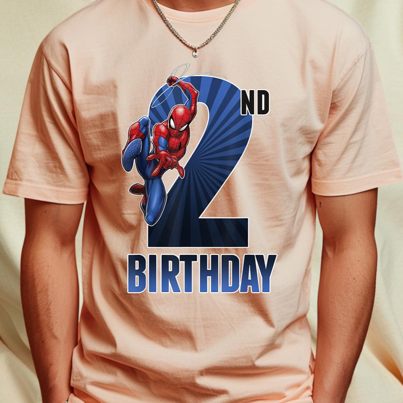Marvel Spider-Man Swinging 2nd Birthday Graphic T-Shirt 144_T-Shirt_File PNG.jpg