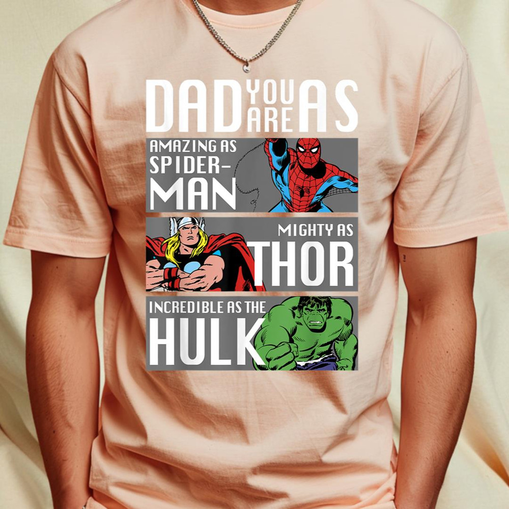 Marvel Spider-Man Thor Hulk Dad You Are As Panels T-Shirt 206_T-Shirt_File PNG.jpg