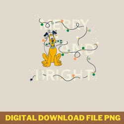 disney pluto merry and bright christmas holiday.png png, disney pluto png, disney pluto digital png files