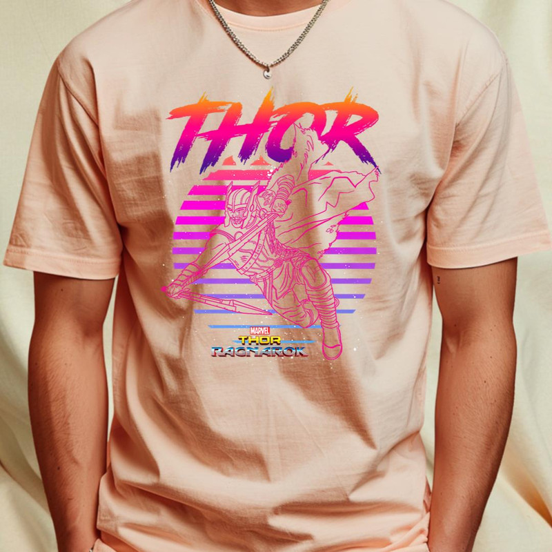 Marvel Thor Ragnarok 80s Retro Sunset Halftone Hero Premium T-Shirt 286_T-Shirt_File PNG.jpg