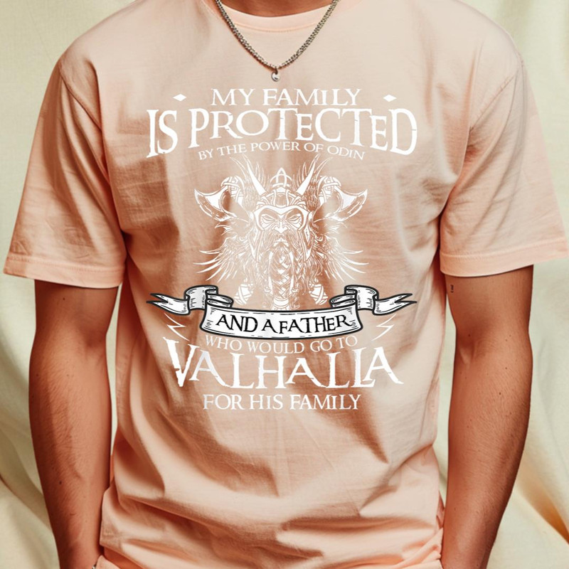 Norse Mythology Odin Protected & Valhalla Nordic Viking Thor T-Shirt 136_T-Shirt_File PNG.jpg