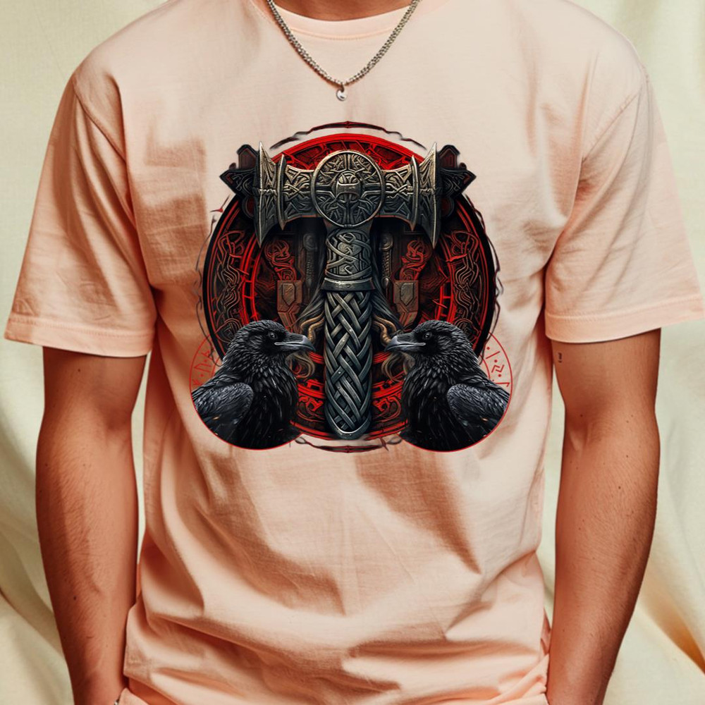 Thor's Mjolnir Viking Norse Mythology Germanic Odin Ravens T-Shirt 174_T-Shirt_File PNG.jpg