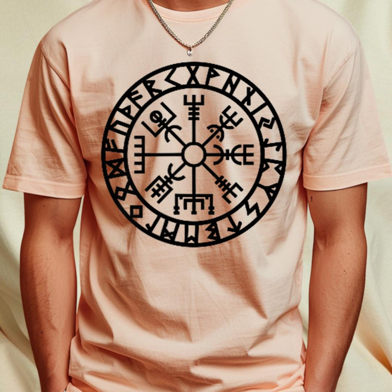 Vegvisir Norse Protection Compass Celtic Odin Thor Warrior T-Shirt 137_T-Shirt_File PNG.jpg