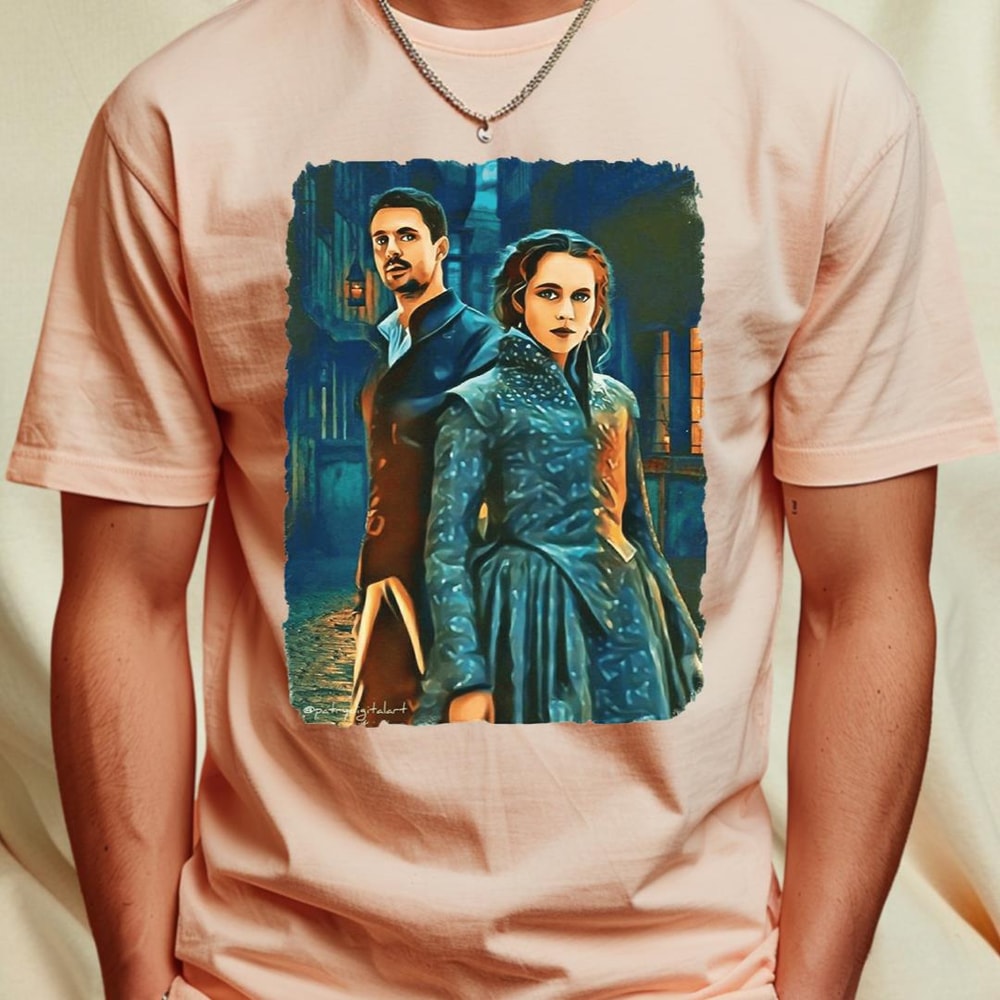 A Discovery of Witches - Diana Bishop & Matthew Clairmont Dipinto ad acquerello Stampa Artistica_T-Shirt_File PNG.jpg