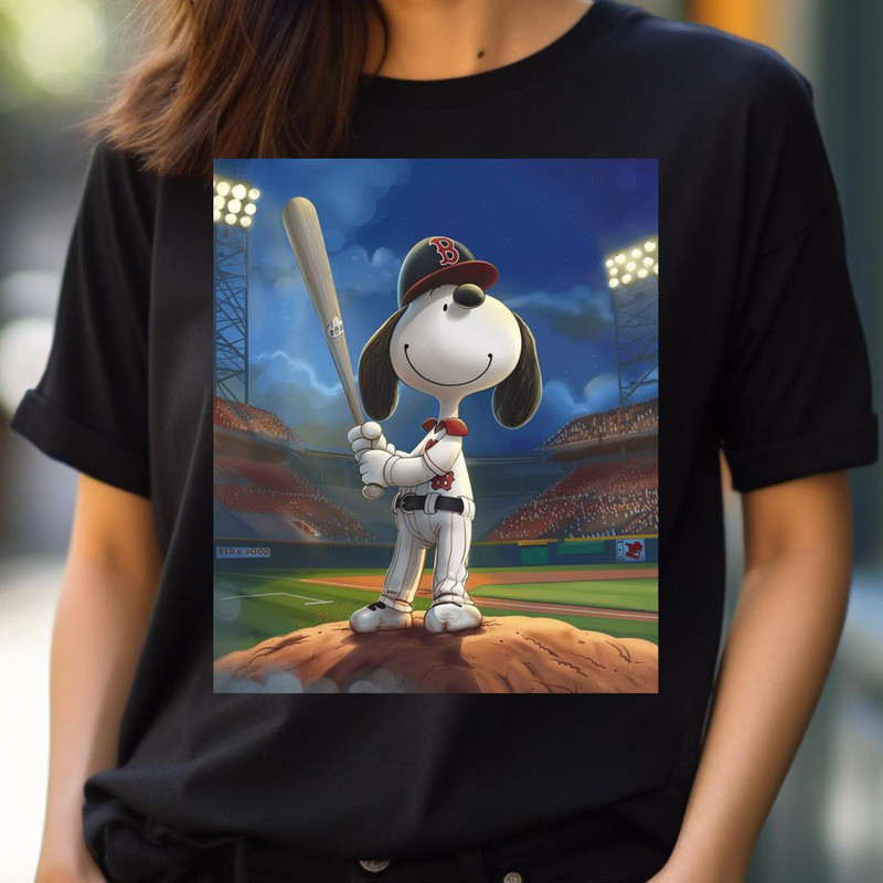Cartoon Chase Sneaky Snoopy Sox PNG, Snoopy Vs Boston Red Sox logo PNG, Snoopy Digital Png Files.jpg
