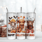 Happy Hallothanksmas Highland Cow 20oz Skinny Seamless Tumbler Wrap Png.png