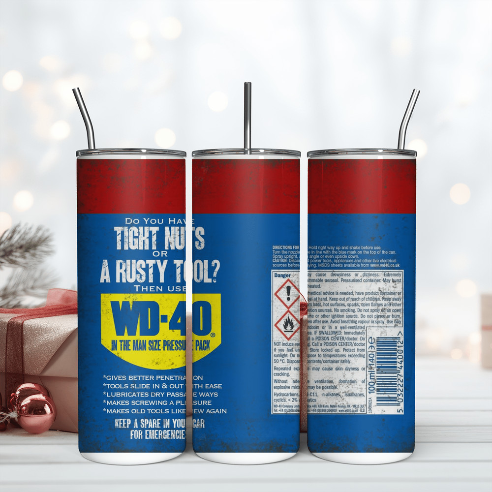 Tight Nuts WD-4D 20Oz Tumbler Wrap, Digital Download PNG, Motor Oil Sublimination Design.png