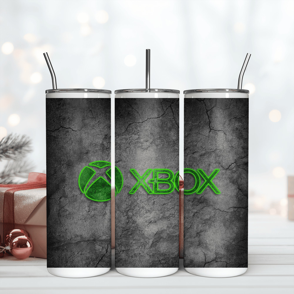 Xbox Skinny 20Oz Tumbler Wrap Png, Digital Download PNG, Game Wrap Design Png.png