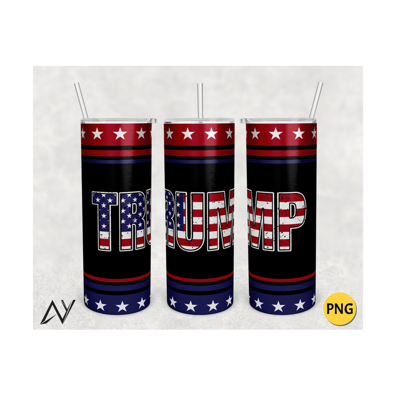 20oz Skinny Tumbler Trump USA Flag Png.jpg