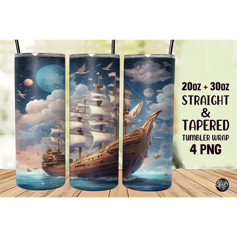 Dream Ships Tumbler Wrap 20oz Skinny PNG.png