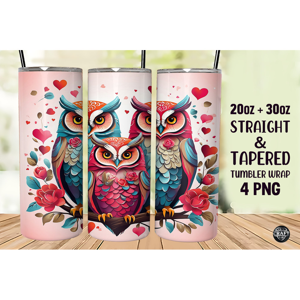 Owls & Hearts Tumbler Wrap 20oz Skinny.png