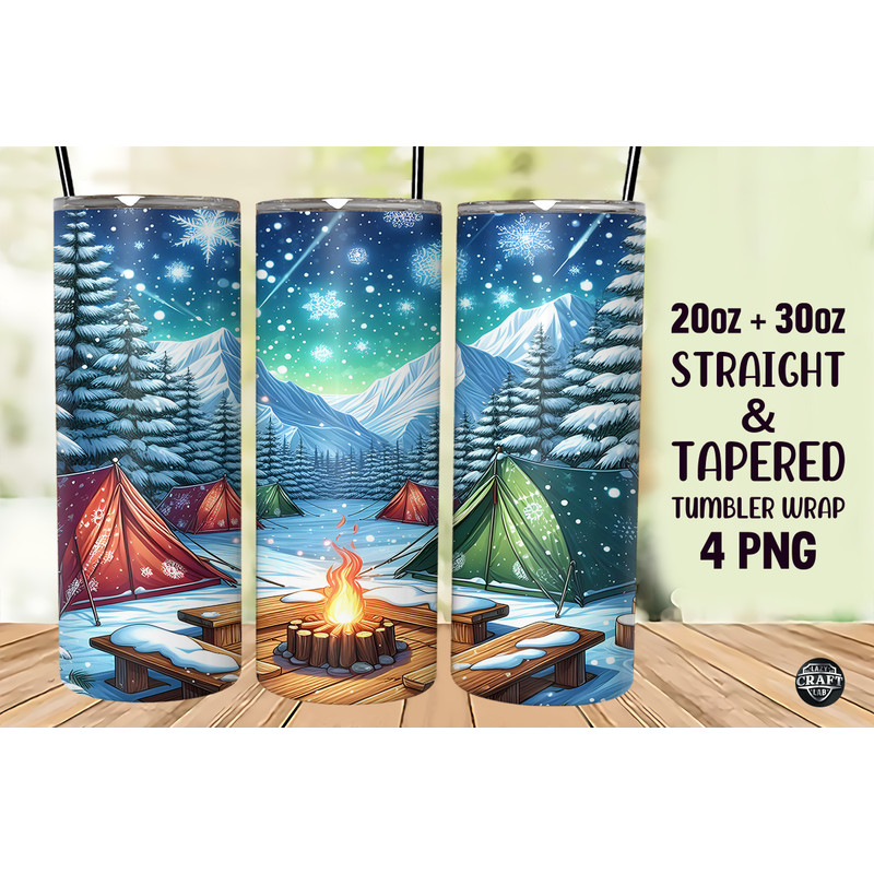 Snow Camping Tumbler Wrap 20oz Skinny.png