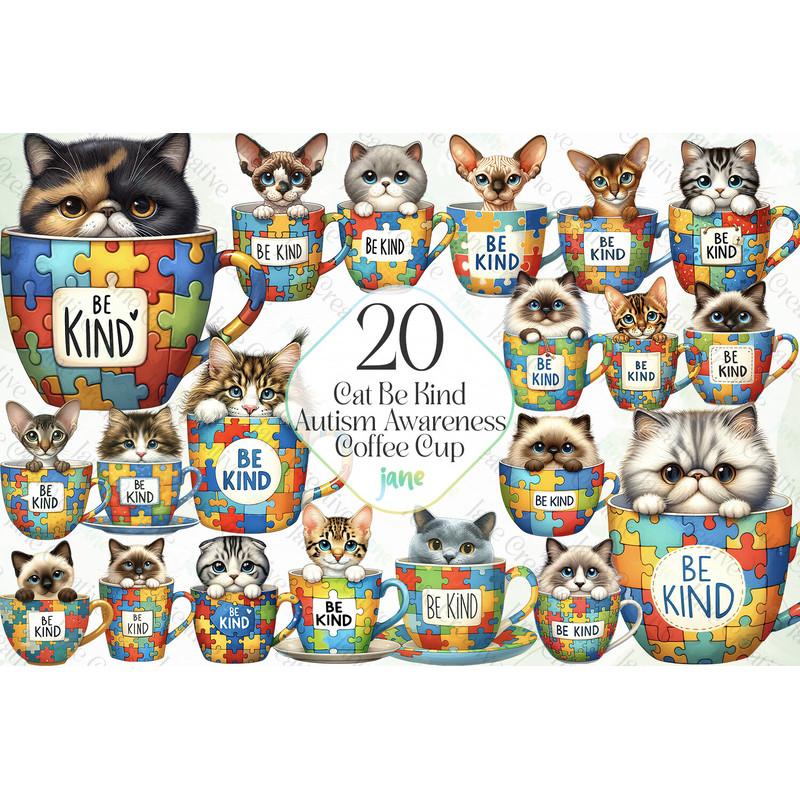 Cat Be Kind Autism Awareness Coffee Cup.jpg
