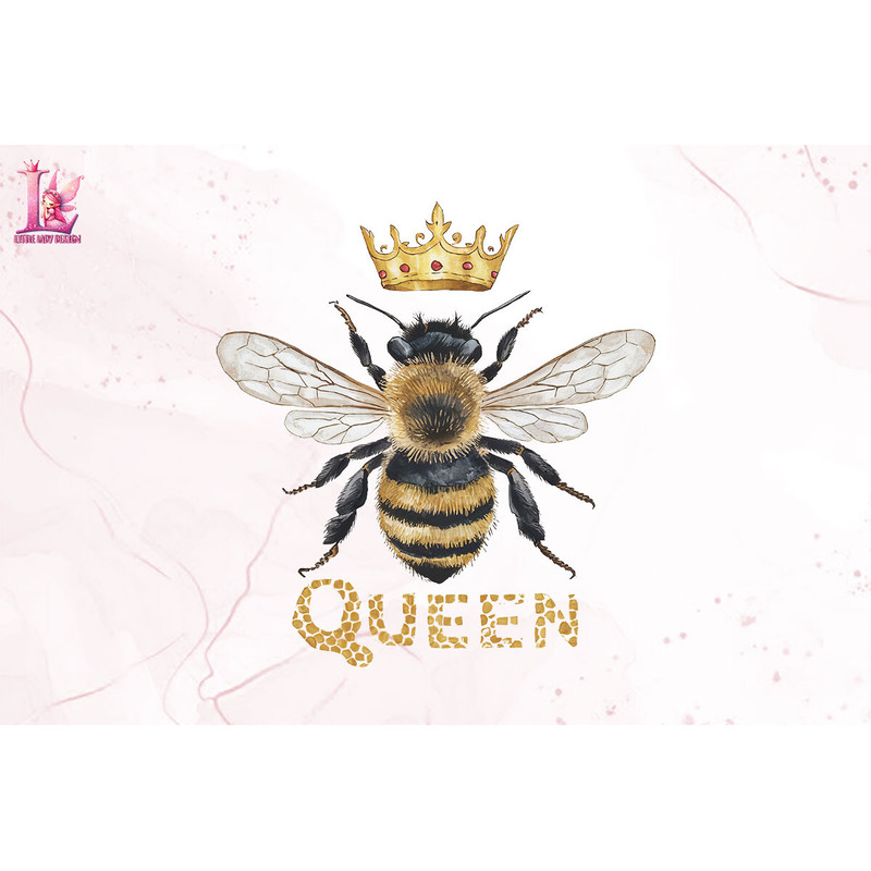 Bee Queen Clipart PNG Graphics.jpeg