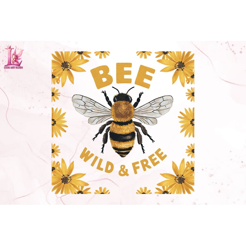 Bee Wild & Free Clipart PNG Graphics.jpeg