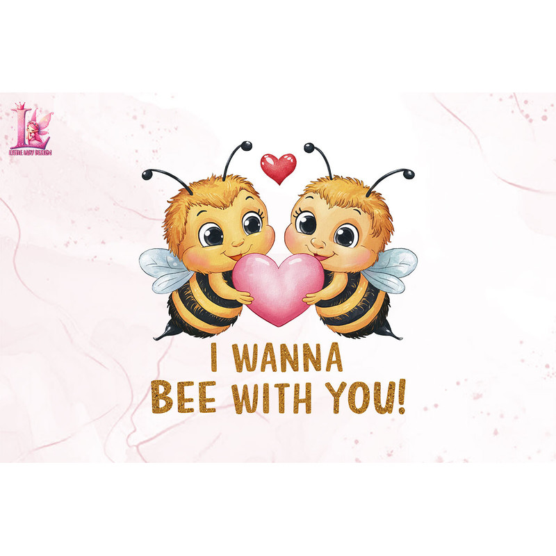 I Wanna Bee with You Clipart PNG.jpeg