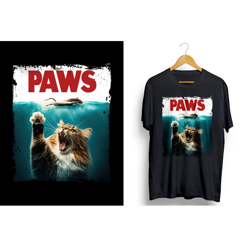 Paws Cat and Mouse Top Cute Funny Cat.jpg