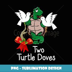 s Funny Two Turtle Doves Twelve Days of Christmas - Vintage Sublimation PNG Download