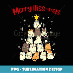 Cat Christmas Tree - Merry Hissmas - Christmas Cat Tree - Trendy Sublimation Digital Download