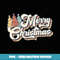 Vintage Merry Christmas, Christmas Family 70s Retro Style - PNG Transparent Sublimation Design