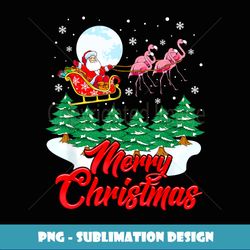 Funny Flamingo Santa Merry Christmas Xmas - Stylish Sublimation Digital Download