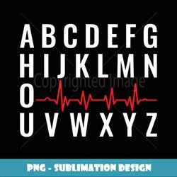 Funny EKG Technician Alphabet PQRST Cardiac Nurse - Modern Sublimation PNG File