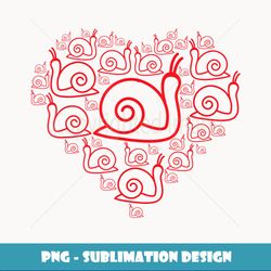 Snail Valentine Day Clothing Gift for Him Her Red Heart Love - Premium Sublimation Digital Download