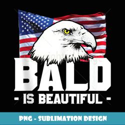 Bald Is Beautiful Patriotic American Eagle Tank Top - Professional Sublimation Digital Download
