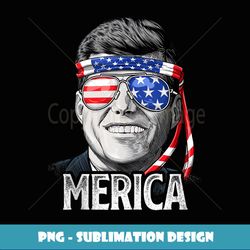 Kennedy Merica 4th Of July President JFK Men American Flag Tank Top - Instant Sublimation Digital Download