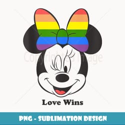 disney mickey and friends minnie mouse love wins rainbow bow - professional sublimation digital download
