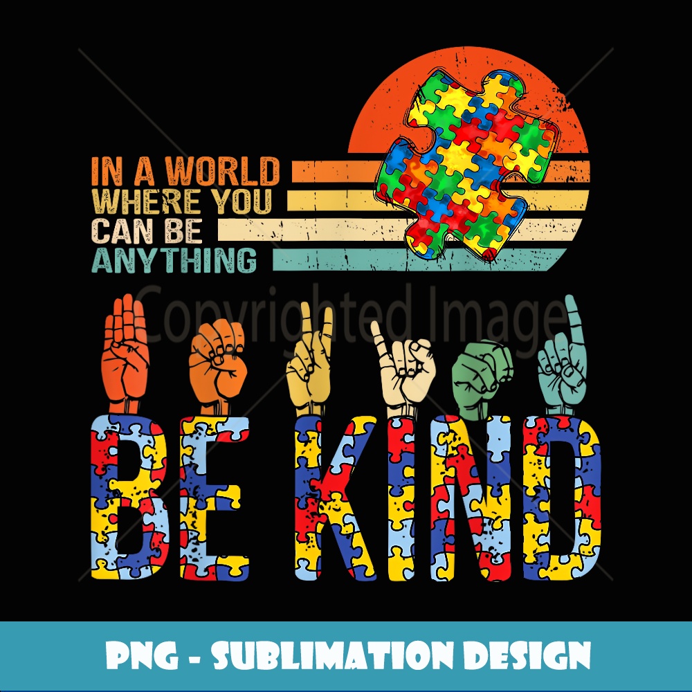 Be Kind Hand Sign Language ASL Puzzle Autism Awareness - Ins | Inspire ...