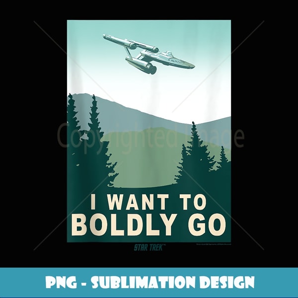 Star rek Original Series Boldly Go Poster - Elegant Sublimat | Inspire ...