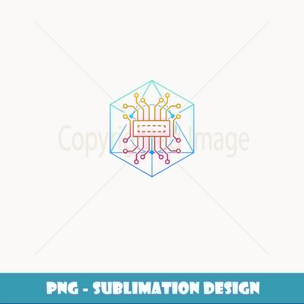 Psychedelic Circuit Board - High-Resolution PNG Sublimation File